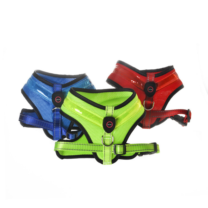Reflective LED Dog Harness | USB Rechargeable Safety Vest