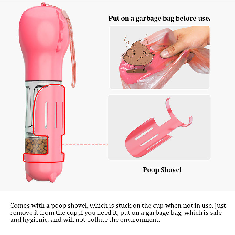 Pet Multi-functional Water Bottle 3 in 1
