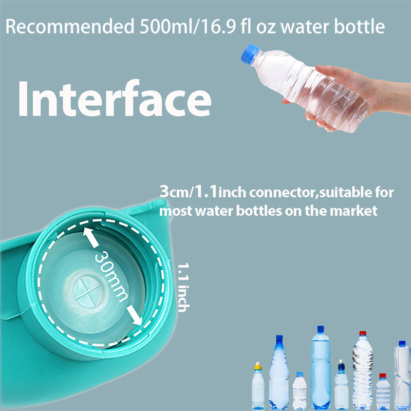 Portable Pet Drinking Bowl with Stream Bottle Head