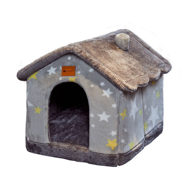 Warm Foldable Dog House - Winter Pet Bed & Cat Sofa