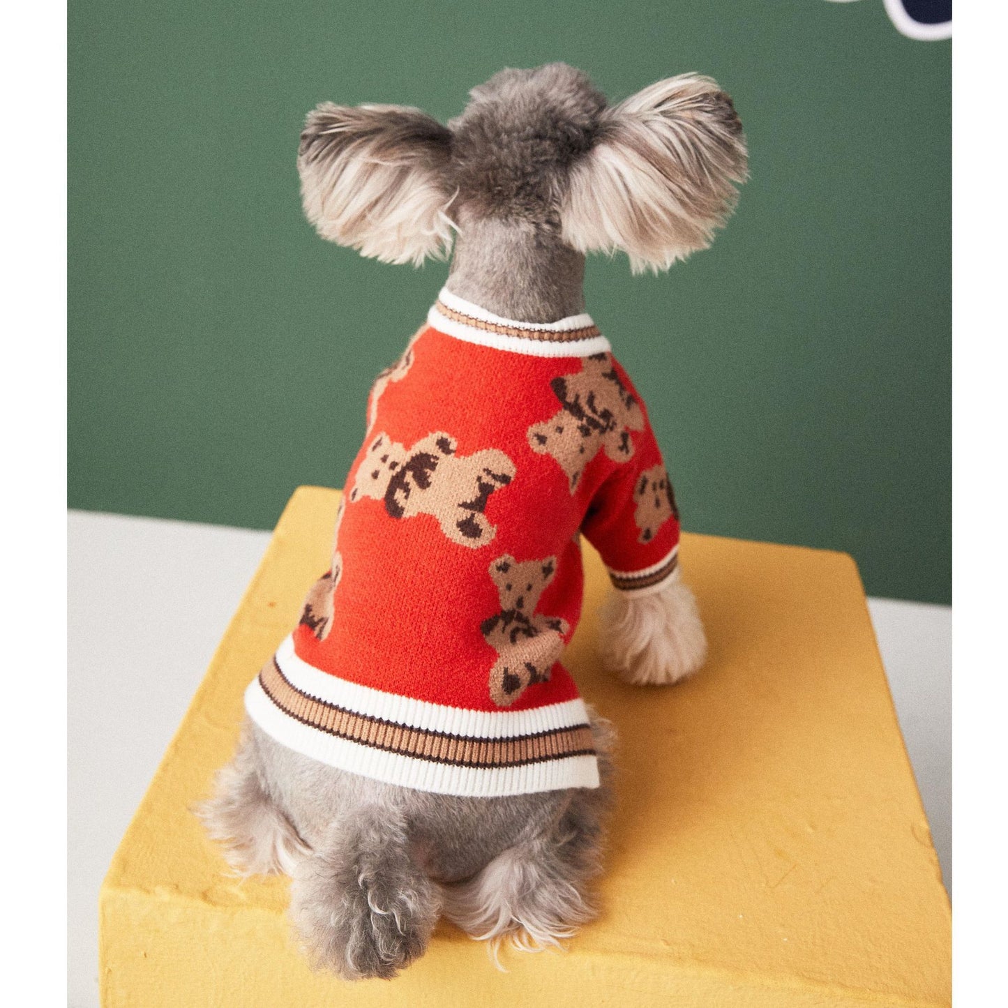 Bear print cardigan