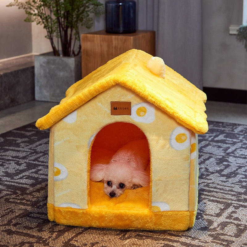 Warm Foldable Dog House - Winter Pet Bed & Cat Sofa