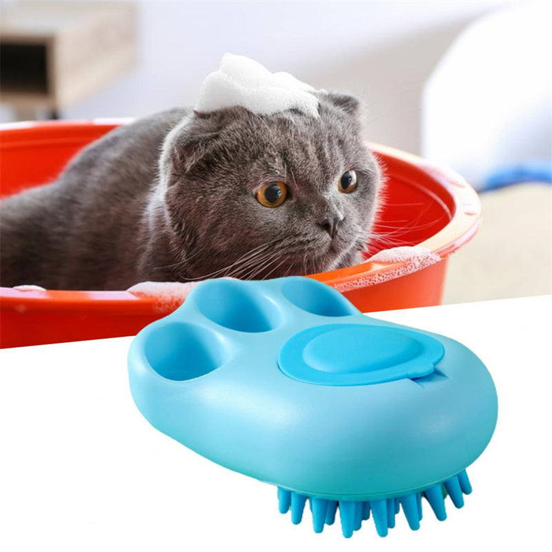 Durable Cat Paw Bath Brush | Foaming & Reusable Grooming Tool