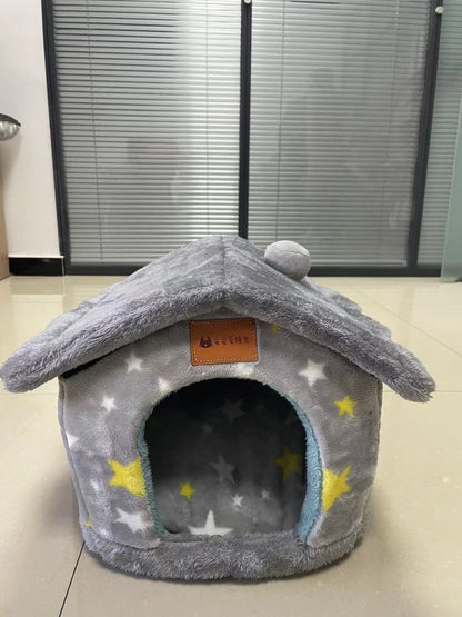 Warm Foldable Dog House - Winter Pet Bed & Cat Sofa