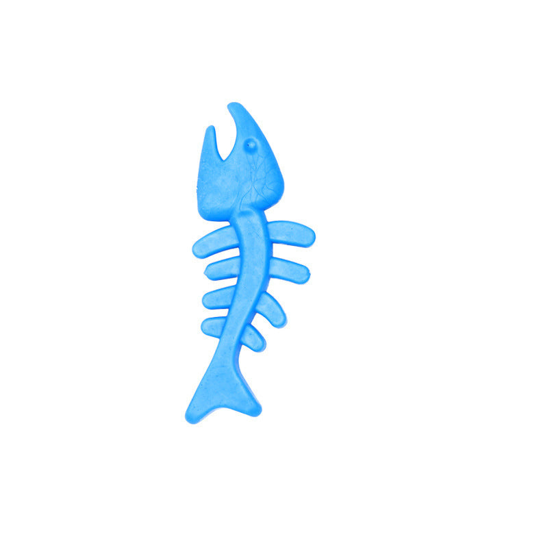 Fishbone Shape Rubber Toy Bite-resistant Teeth Cleaner