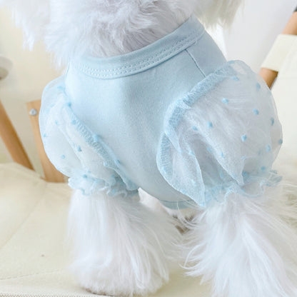 Mesh Puff Sleeve Pet Clothes for Small Dogs & Puppies