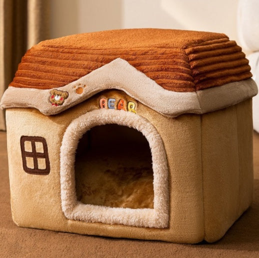 Warm Foldable Dog House - Winter Pet Bed & Cat Sofa