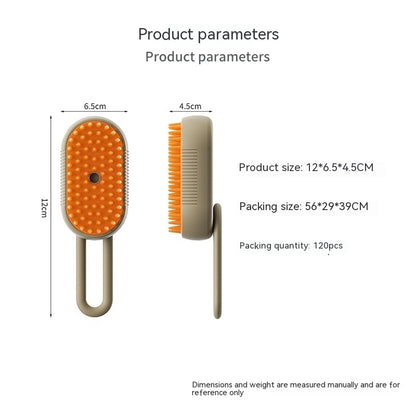 3-in-1 Cat & Dog Hair Removal Electric Grooming Steam Brush