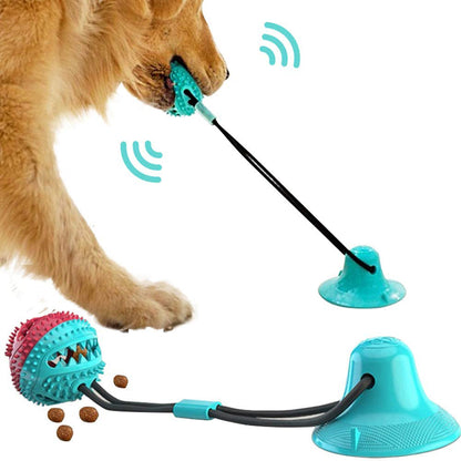 Suction Cup Dog Tug Toy with Chew Ball