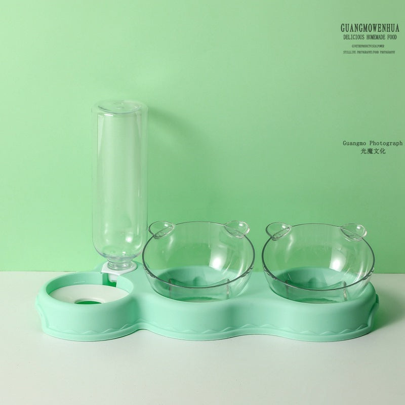 Multi-purpose bowl integrates eating and drinking for pets