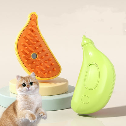 3-in-1 Pet Steam Brush: Groom, Remove Hair & Massage