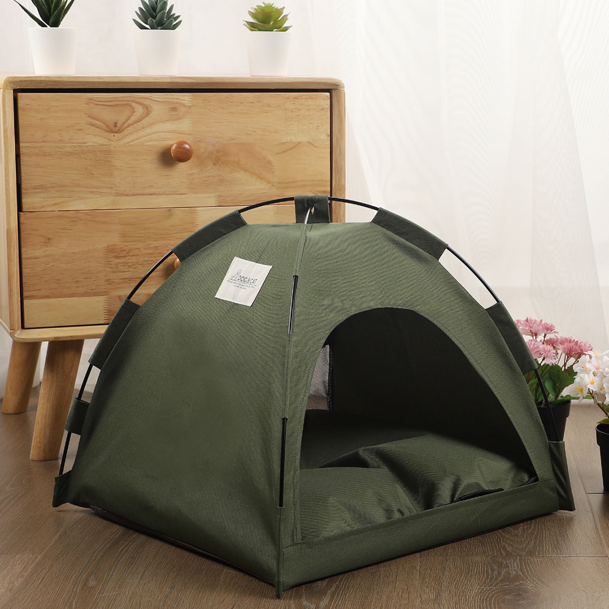 Pet Tent Bed with Cooling Cushion for Cats & Dogs